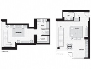 1 Bed - 1.5 Bath N 111 floor plan